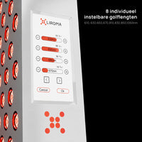 Touchscreen van de Liroma Elite Gen5 roodlichtlamp met de 8 golflengten afzonderlijk instelbaar