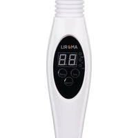 Bedieningspaneel van de Liroma infraroodlamp 506 met display, timer en drie warmtestanden
